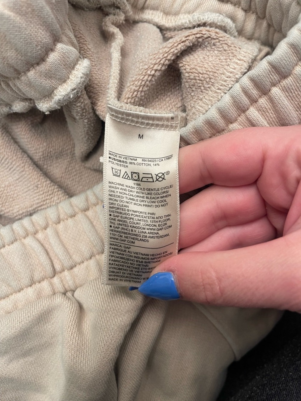 GAP Beige Logo Sweatpants with Subtle Mickey Graphic - Picture 6 of 6